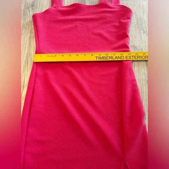 SHEIN Women's BAE Slit Knee-Length Bodycon Dress Size XS Hot Pink it is NWOT - Picture 11 of 11